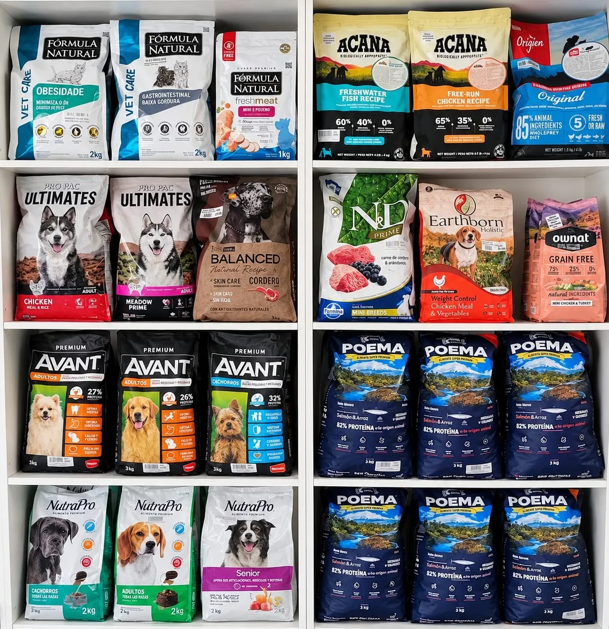 Alimentos para mascotas en el pet shop de Quingvet